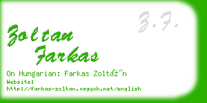 zoltan farkas business card